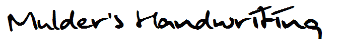 Mulder's Handwriting