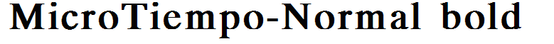 MicroTiempo-Normal bold