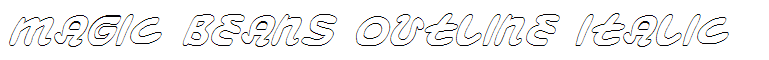 Magic Beans Outline Italic