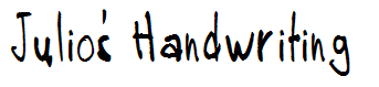 Julio's Handwriting 