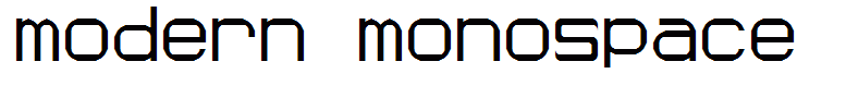 modern monospace
