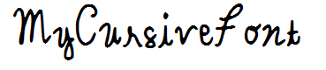 MyCursiveFont