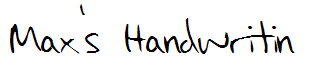 Max's Handwritin