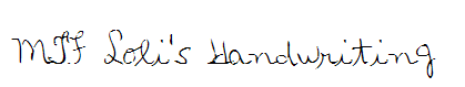 MTF Loli's Handwriting