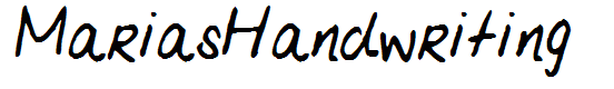 MariasHandwriting