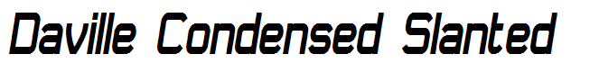 Daville Condensed Slanted