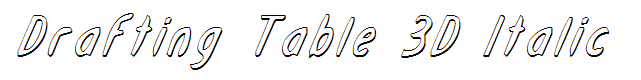 Drafting Table 3D Italic