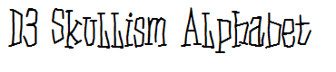 D3 Skullism Alphabet