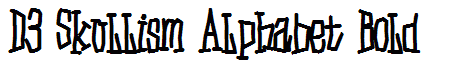 D3 Skullism Alphabet Bold