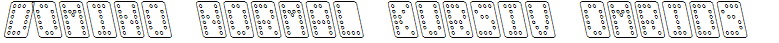Domino normal kursiv omrids