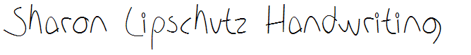 Sharon Lipschutz Handwriting
