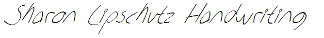 Sharon Lipschutz Handwriting