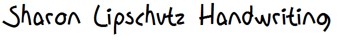 Sharon Lipschutz Handwriting