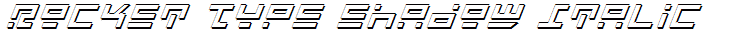 Rocket Type Shadow Italic