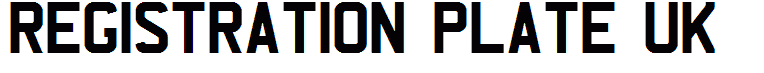 REGISTRATION PLATE UK