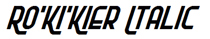 Ro'Ki'Kier Italic
