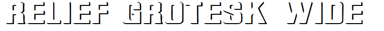 Relief Grotesk Wide