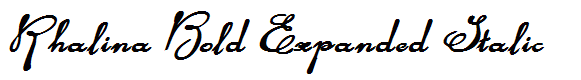 Rhalina Bold Expanded Italic