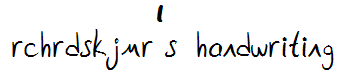 rchrdskjmr's handwriting