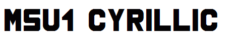 MSU1 Cyrillic
