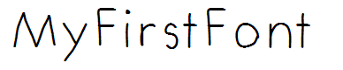 MyFirstFont