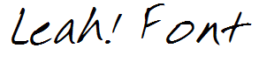 Leah! Font