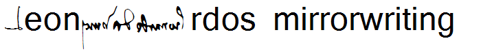 Leonardos mirrorwriting