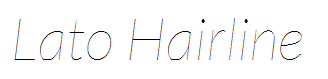 Lato Hairline