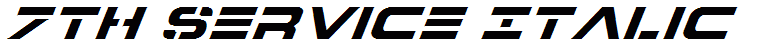 7th Service Italic