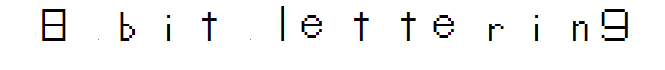 8 bit lettering