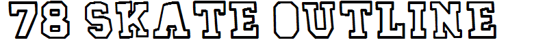 78 skate outline