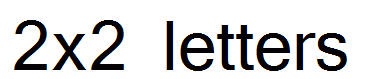 2x2 letters