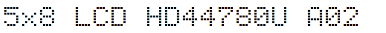 5x8 LCD HD44780U A02