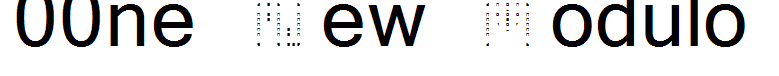 00ne New Modulo