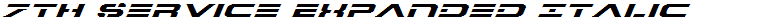 7th Service Expanded Italic