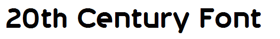 20th Century Font