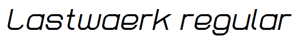Lastwaerk regular