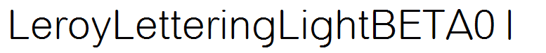 LeroyLetteringLightBETA01