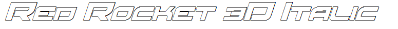Red Rocket 3D Italic