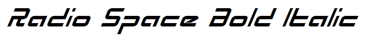 Radio Space Bold Italic