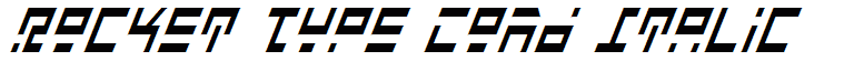 Rocket Type Cond Italic