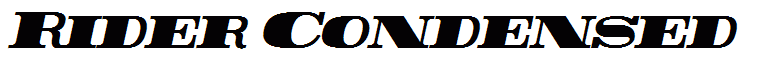 Rider Condensed