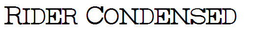 Rider Condensed