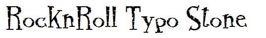 RocknRoll Typo Stone