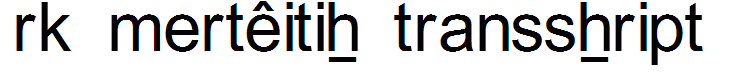 RK Meroitic Transscript
