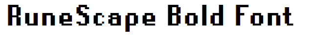 RuneScape Bold Font