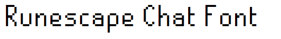 Runescape Chat Font