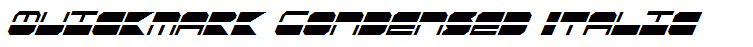 Quickmark Condensed Italic
