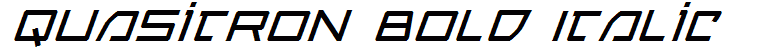 Quasitron Bold Italic