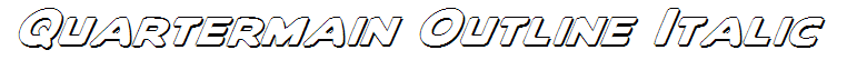 Quartermain Outline Italic